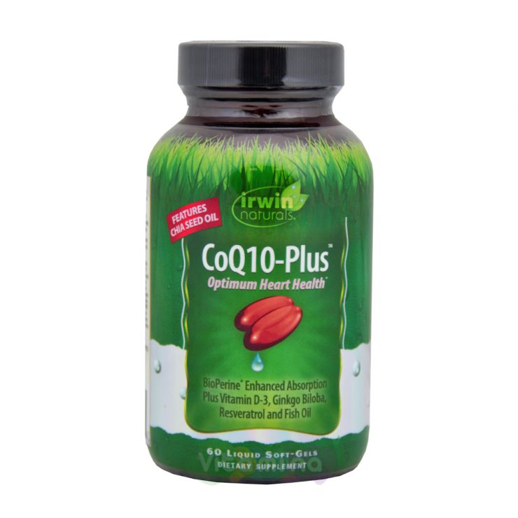 Irwin Naturals Коэнзим Q10 Плюс (CoQ10 Plus), 60 капсул