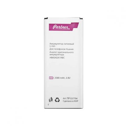 Аккумулятор Partner для Huawei Y6, Y5 II 2016, Honor 5A, 4A (HB4342A1RBC, 2580 mAh)