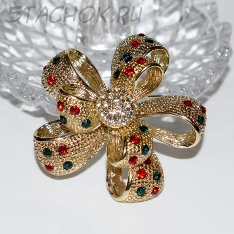 Брошь "Бант-завиток" (США)