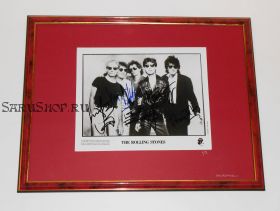 Автографы: The Rolling Stones. Джаггер, Ричардс, Уоттс, Вуд, Уаймен. 1989 г. Редкость