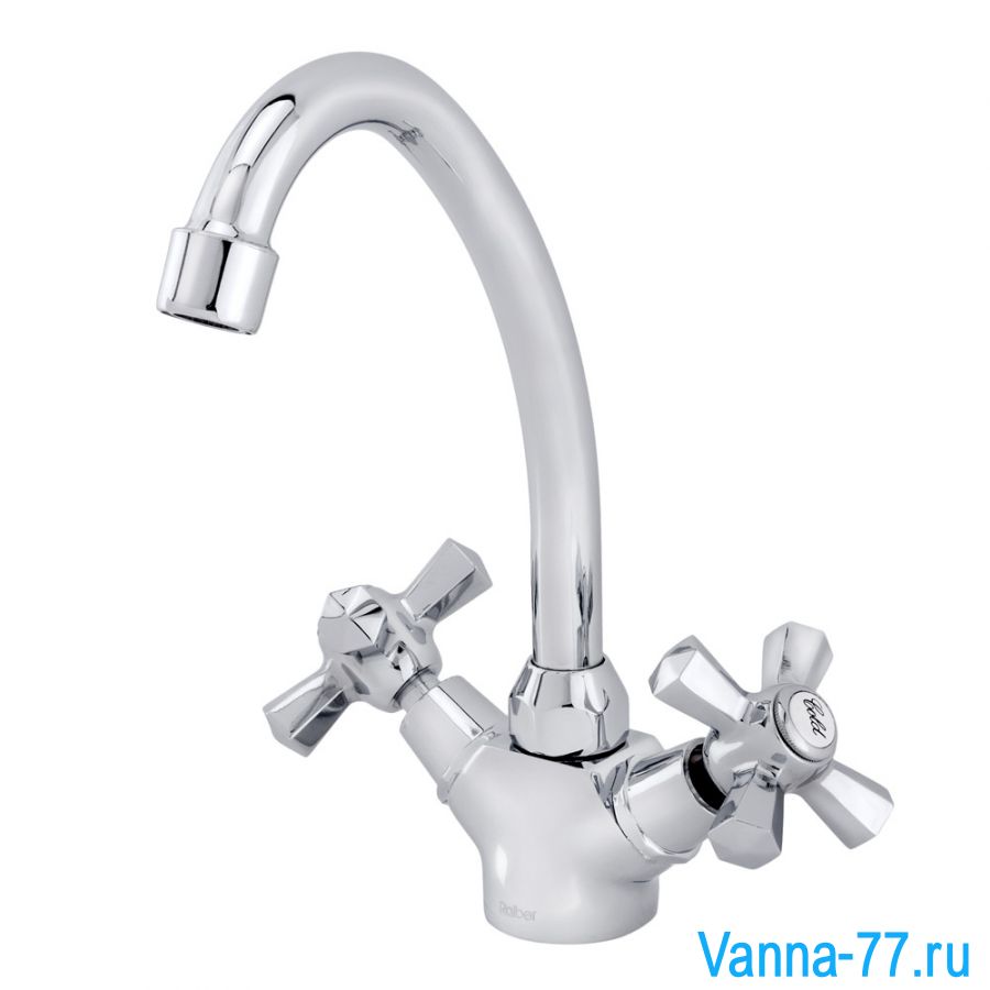 Смеситель для кухни Raiber Ventis R7003 с двумя рукоятками