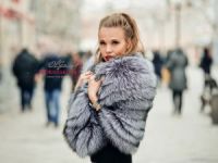 Меховой палантин купить из чернобурки фото