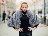 Меховой палантин из лисы купить стиль Гэтсби фото