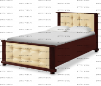 Кровать Милана с кожей (ВМК Шале)