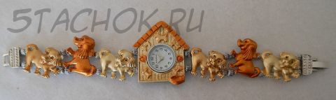 Часы "Цветные собачки"