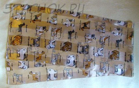 Шарф "Породы собак" мокко