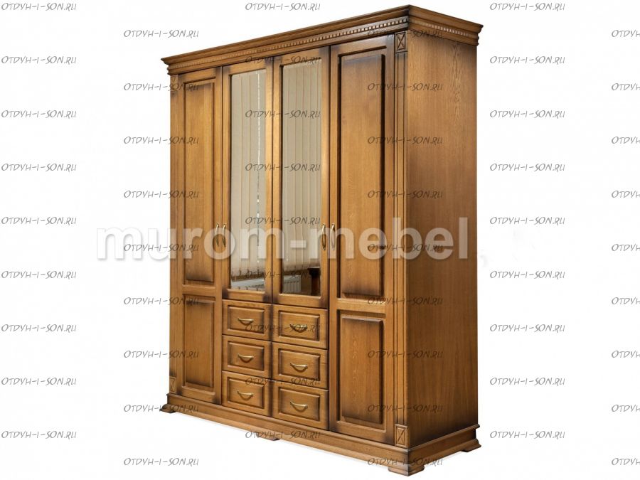 Шкаф 4-дверный Флоренция