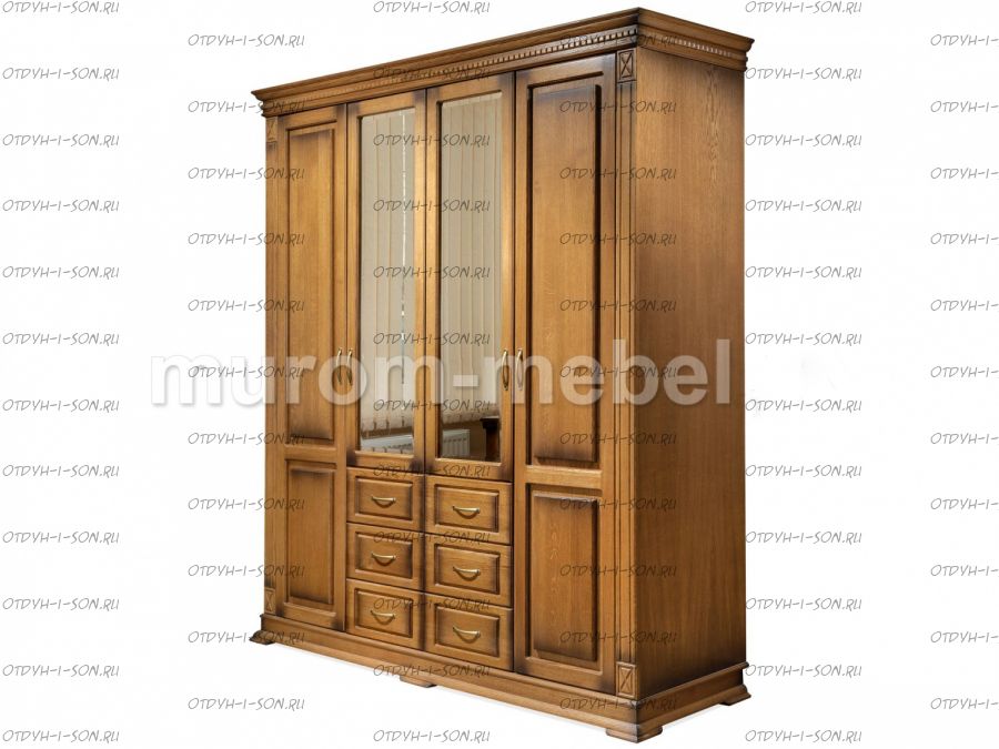 Шкаф 4-дверный Флоренция