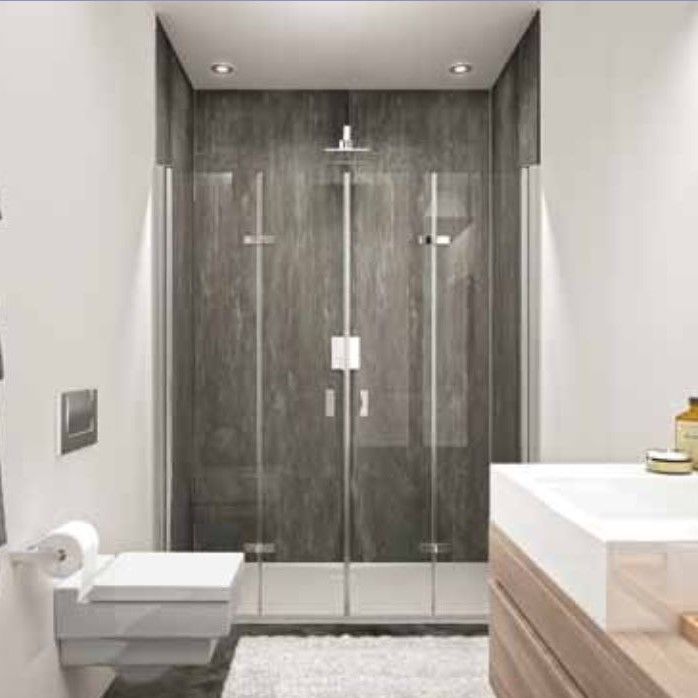 Изображение Huppe Design pure Две распашные складывающиеся двери в душ для ниши 8P79