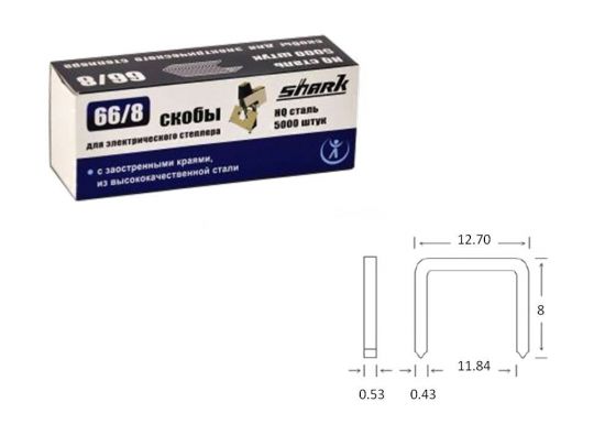 СКОБЫ 66/8 ДЛЯ СТЕПЛЕРОВ SHARK