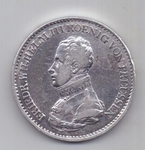 1 талер 1818 г. XF Пруссия