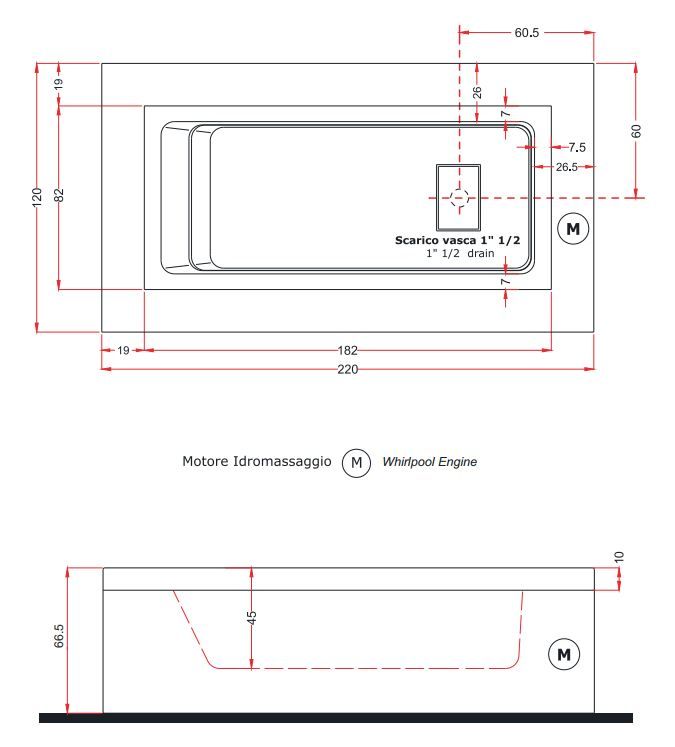 Гидромассажная ванна Gruppo Treesse Fusion 220x120 V862D схема 3