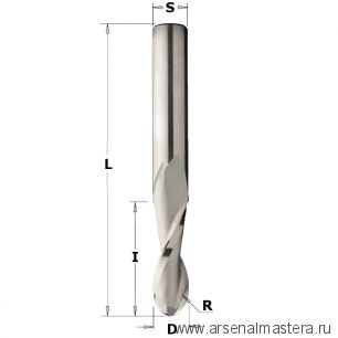 Фреза спиральная монолитная 12 x 35 x 80 Z2 S12 RH CMT 199.120.11