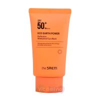 The SAEM Eco Earth Power Perfection Waterproof Sun Block Водостойкий солнцезащитный крем SPF50+ 2