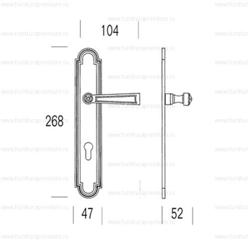 Ручка на планке Salice Paolo Berlino 4391