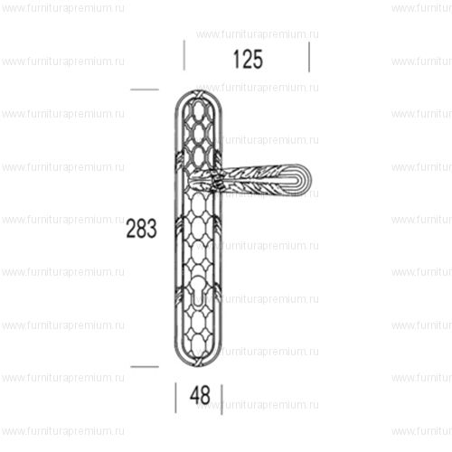 Ручка на планке  Salice Paolo Dakar 3261