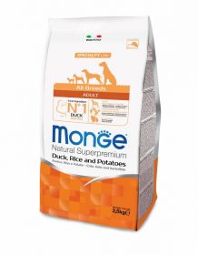 Monge Dog Speciality корм для собак всех пород утка с рисом и картофелем 2,5 кг