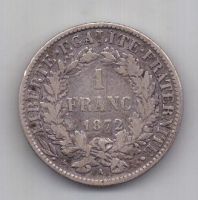 1 франк 1872 г. Франция