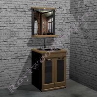 Тумба с раковиной и зеркалом "Честер- Лофт" . 60 см.