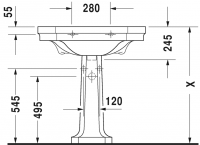 Раковина Duravit 1930 80х55 043880 схема 3