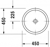 Раковина Duravit Architec встраиваемая 45х45 031845 схема 1