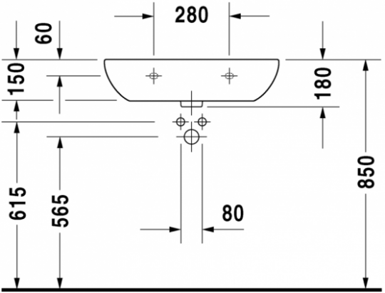 Навесная раковина Duravit D-Code 65х50 см 231165 ФОТО