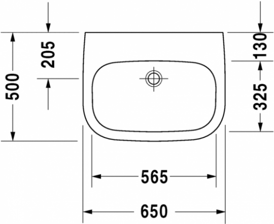 Навесная раковина Duravit D-Code 65х50 см 231165 ФОТО