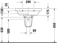 Раковина Duravit D-Code 65х48,5 034265 схема 4