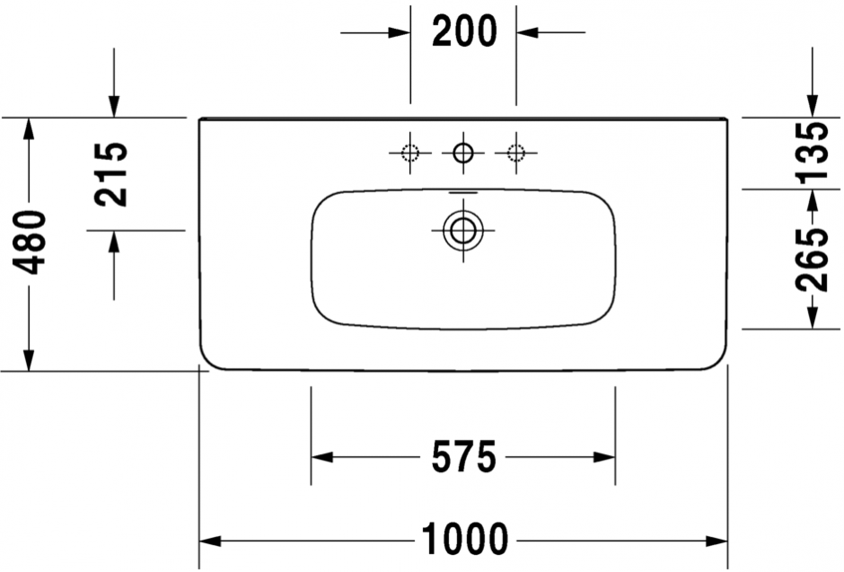 Раковина Duravit DuraStyle 100х48 232010 ФОТО