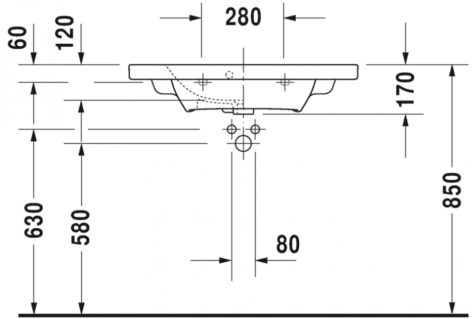 Раковина Duravit DuraStyle 78,5х40 233778 ФОТО