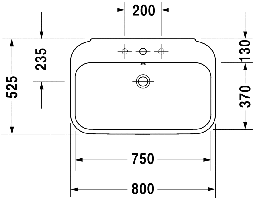 Раковина Duravit Happy D.2 80х52,5 231680 ФОТО