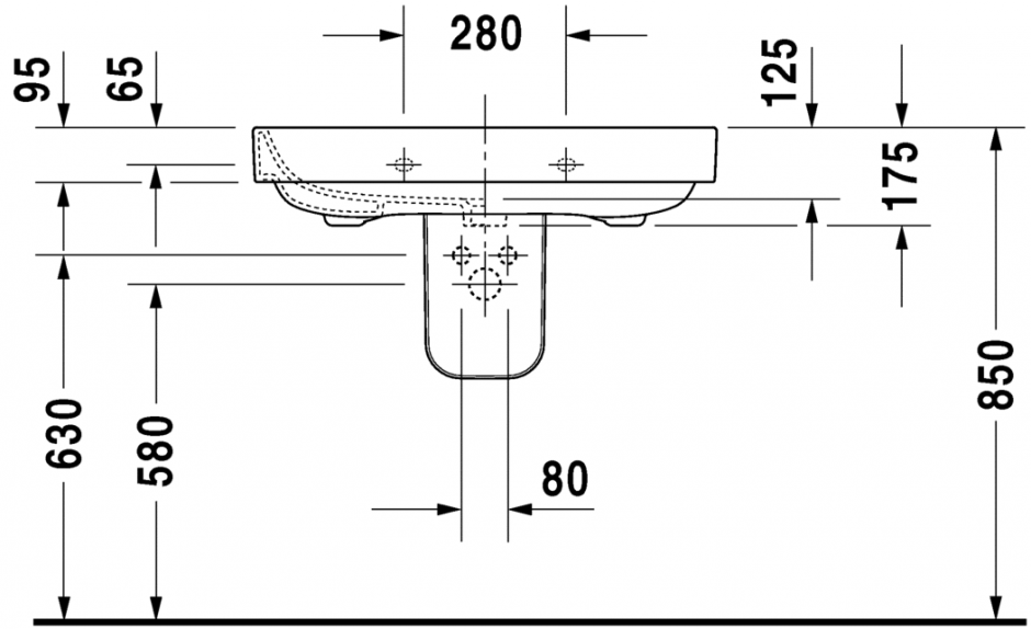 Раковина Duravit Happy D.2 80х52,5 231680 ФОТО