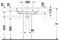 Раковина Duravit Happy D.2 60х47,5 231660 схема 2