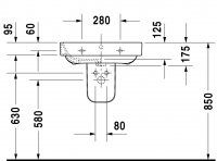 Раковина Duravit Happy D.2 60х47,5 231660 схема 3