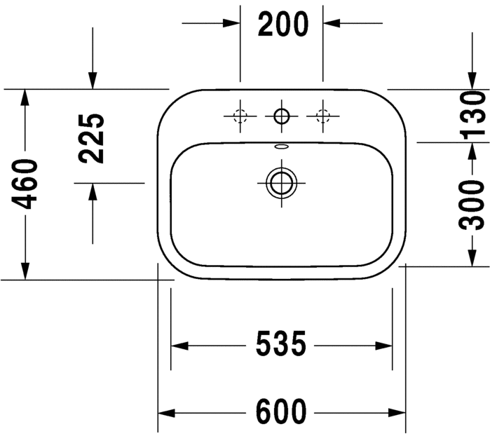 Раковина Duravit Happy D.2 Встраиваемая 60х46 048360 ФОТО