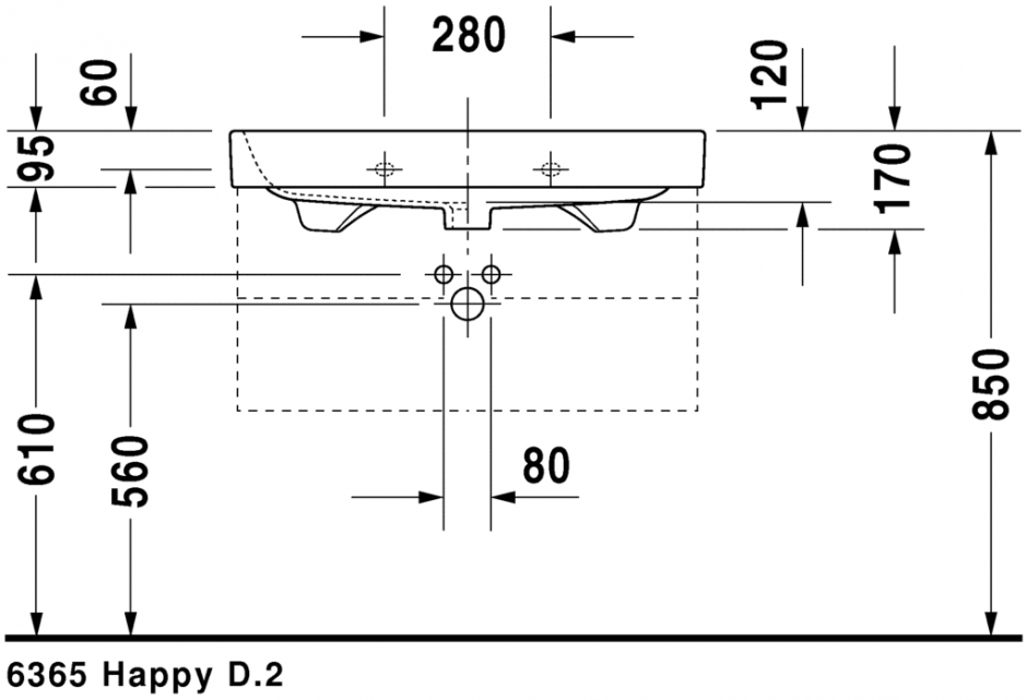 Раковина Duravit Happy D.2 80х50,5 231880 ФОТО