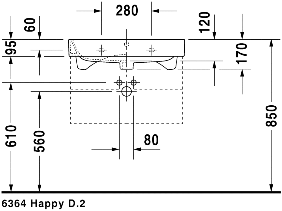 Раковина Duravit Happy D.2 65х50,5 231865 ФОТО