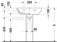 Раковина Duravit ME by Starck 65х49 233565 схема 2