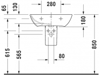 Раковина Duravit ME by Starck 60х46 233560 схема 3