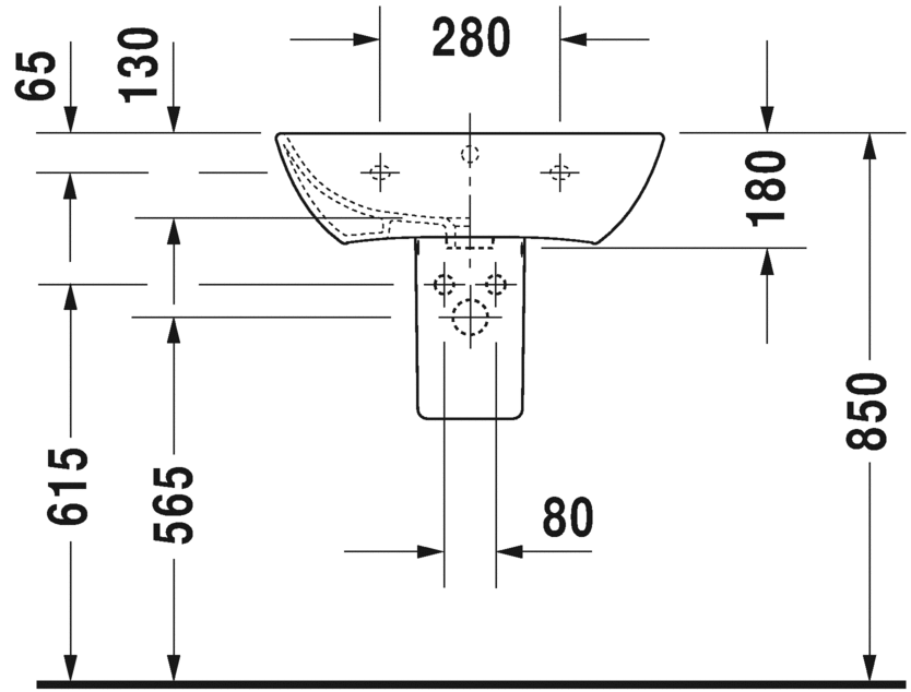 Раковина Duravit ME by Starck 60х46 233560 схема 3