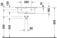 Раковина Duravit ME by Starck 63х40 234263 схема 2