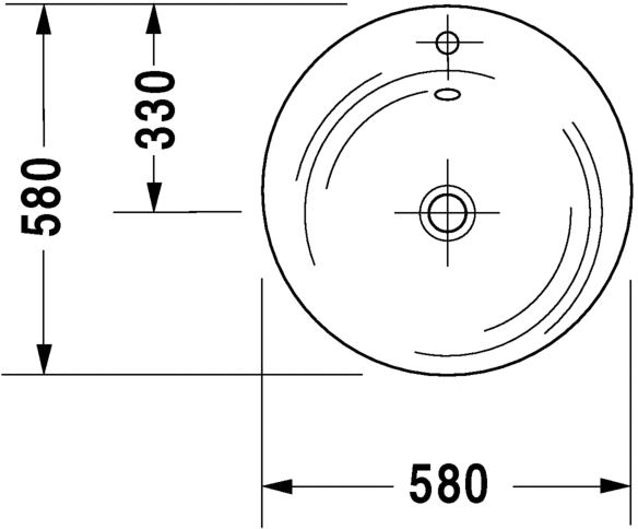 Раковина Duravit Starck 1 для мебели 58х58 040658 ФОТО