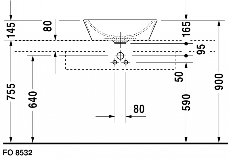 Раковина Duravit Starck 1 53х53 044753 ФОТО