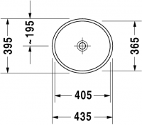 Раковина Duravit Starck 2 43,5х39,5 232144 схема 1