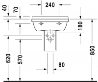 Раковина Duravit Starck 3 030050 50х36 см схема 2