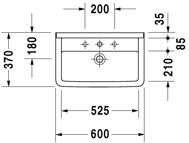 Раковина Duravit Starck 3 60х37 030160 ФОТО