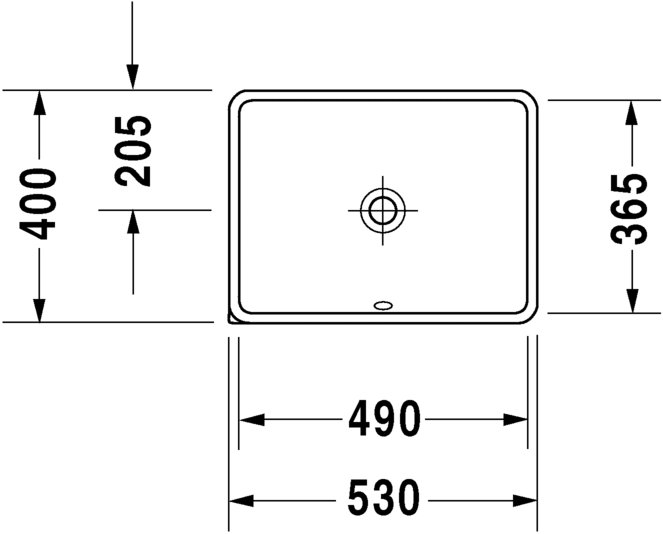 Раковина Duravit Starck 3 встраиваемая 49х36,5 030549 ФОТО