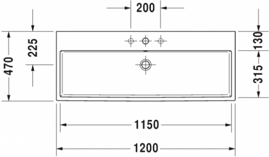 Раковина Duravit Vero Air 120х47 235012 ФОТО