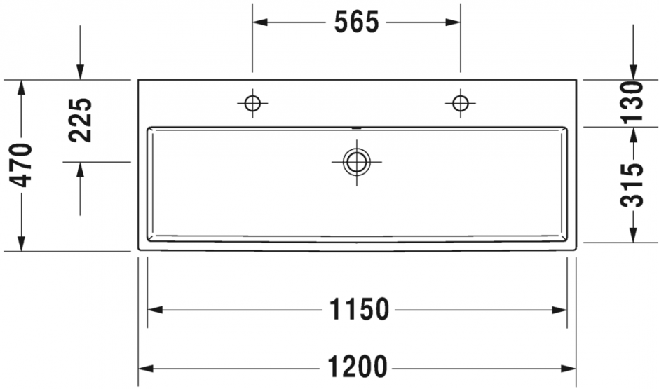 Раковина Duravit Vero Air двойная шлифованная 120х47 235012 ФОТО