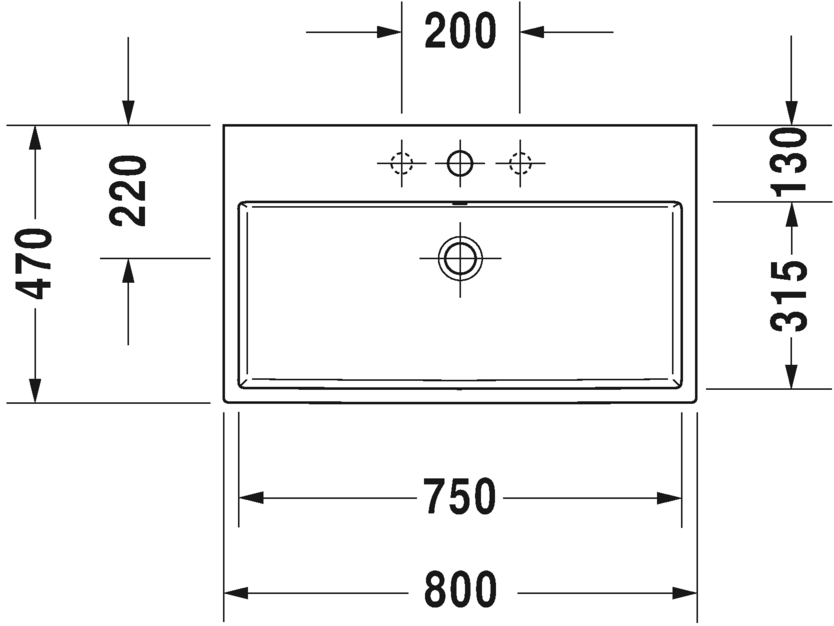 Раковина Duravit Vero Air 80х47 235080 ФОТО